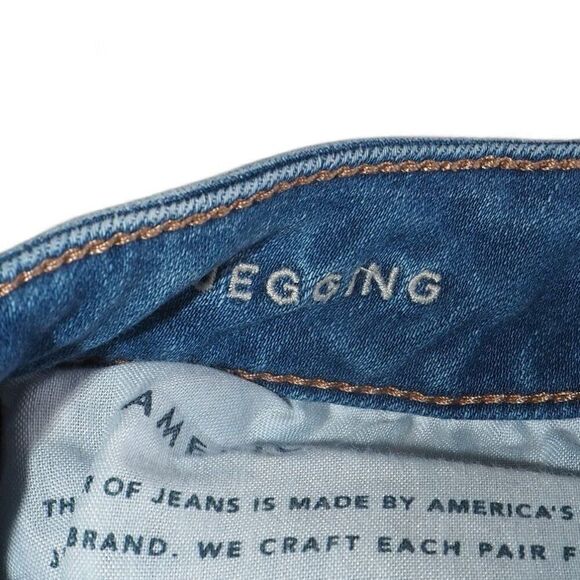 American Eagle NE(X)T Level Stretch Distressed Medium Wash Jegging Jeans 00 - Picture 4 of 11
